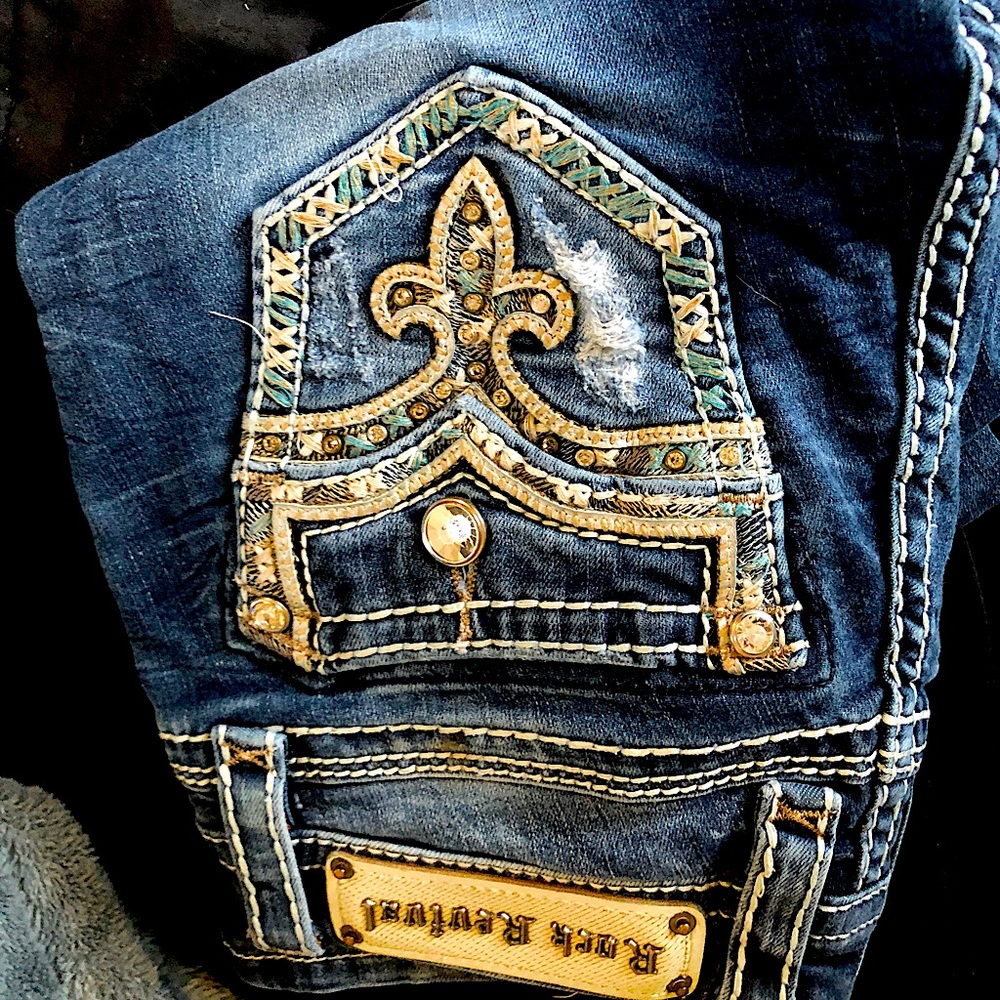 Size 24 rock revival crop jeans